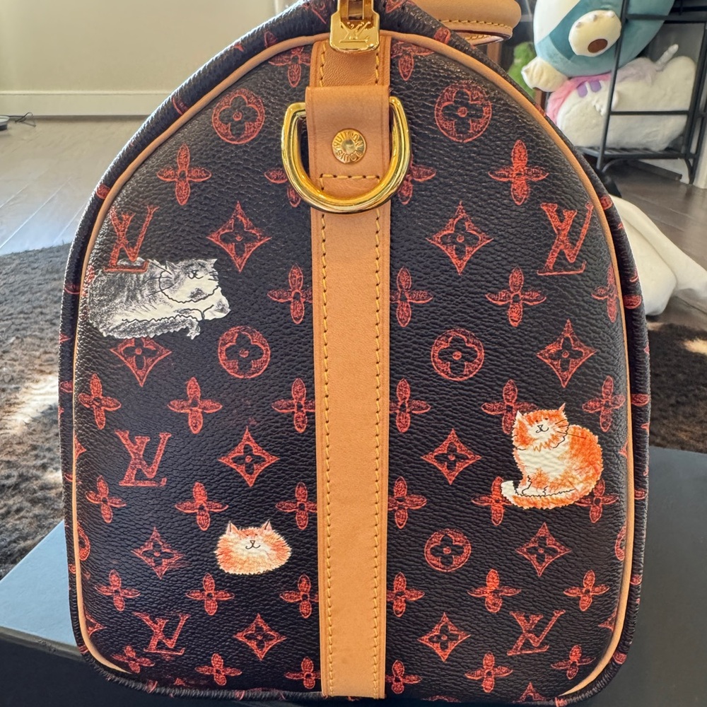 Grace Coddington Louis Vuitton Monogram Cat Speedy 30 Bag - Picture 6 of 10